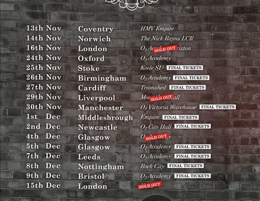 Babyshambles/Trampolene – Tramshed, Cardiff 27.11.25