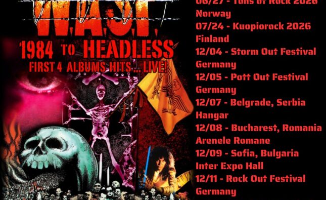 W.A.S.P. Announce Ten European “1984 To Headless” 2026 Shows